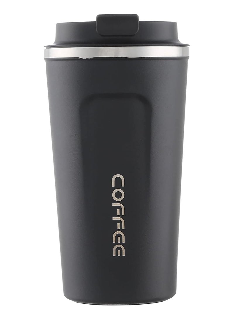 Generic - Stainless Steel Thermal Mug, 510ml - Black and Silver - Image 1
