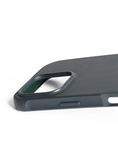 Mujjo Luxury iPhone 16 Pro Max Steel Blue Leather Shield Case with MagSafe,  - Image 3