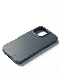 Mujjo Luxury iPhone 16 Pro Max Steel Blue Leather Shield Case with MagSafe,  - Image 4