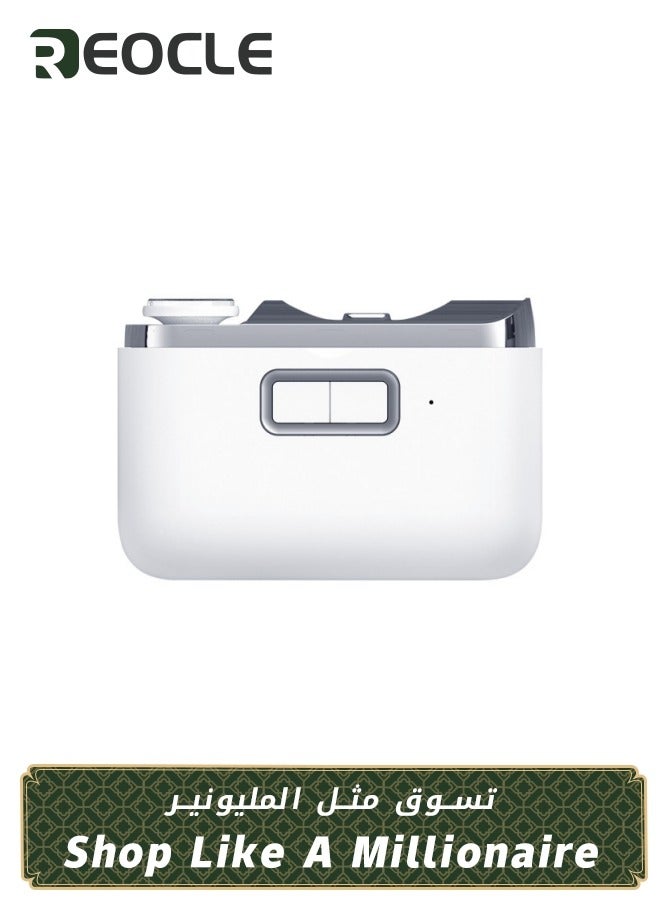 REOCLE Electric Automatic Nail Clipper with Light Fingernail Cutter and File 2 in 1 Design Nail Polishing Nail Scraps Storage USB Rechargeable Safety Fingernail Trimmer for Baby Kids Seniors and Adult - Image 1