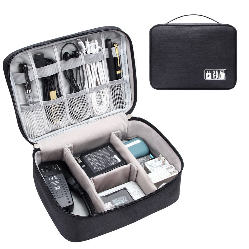 YOUBDM Electronics Organizer Travel Cable Organizer Bag Waterproof Portable Digital Storage Bag Electronic Accessories Case Cable Charger Organizer Case