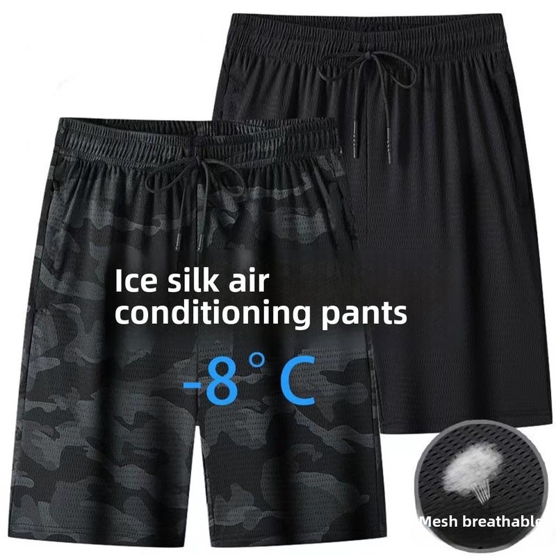 Mens Camo Mesh Quick-Dry Shorts Summer Casual Breathable mesh  - Image 2