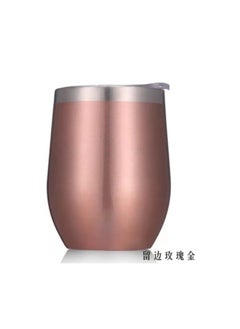 Factory Supply 12oz Swig Belly Cup 304 Stainless Steel Insulated Wine Tumbler Left edge rose gold