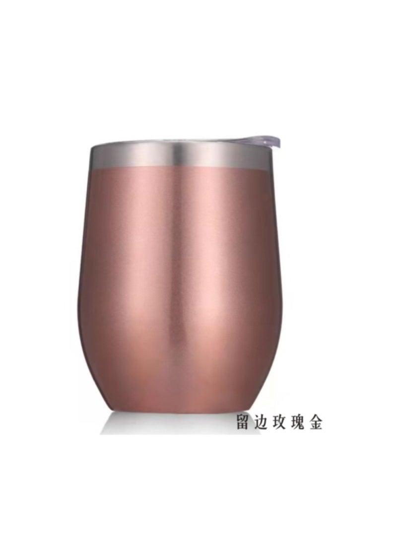 Generic - Factory Supply 12oz Swig Belly Cup 304 Stainless Steel Insulated Wine Tumbler Left edge rose gold - Image 1