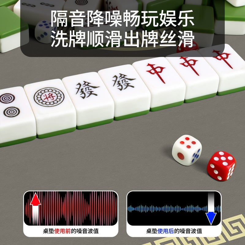 New Chinese-Style Mahjong Table Mat, Square, Non-Slip, Wear-Resistant Tablecloth, Eight Immortals Table Desktop Protection Mat, Thickened Diatomaceous Earth - Image 3