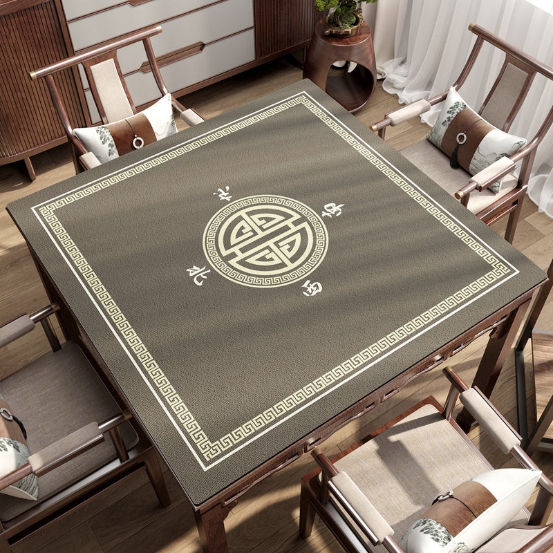 New Chinese-Style Mahjong Table Mat, Square, Non-Slip, Wear-Resistant Tablecloth, Eight Immortals Table Desktop Protection Mat, Thickened Diatomaceous Earth - Image 2
