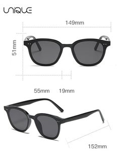 Unique Sunglasses, Stylish Sunglasses, UV Protection, Anti-Eye Fatigue Stylish Sunglasses for Driving Travel (Black)  - Image 2
