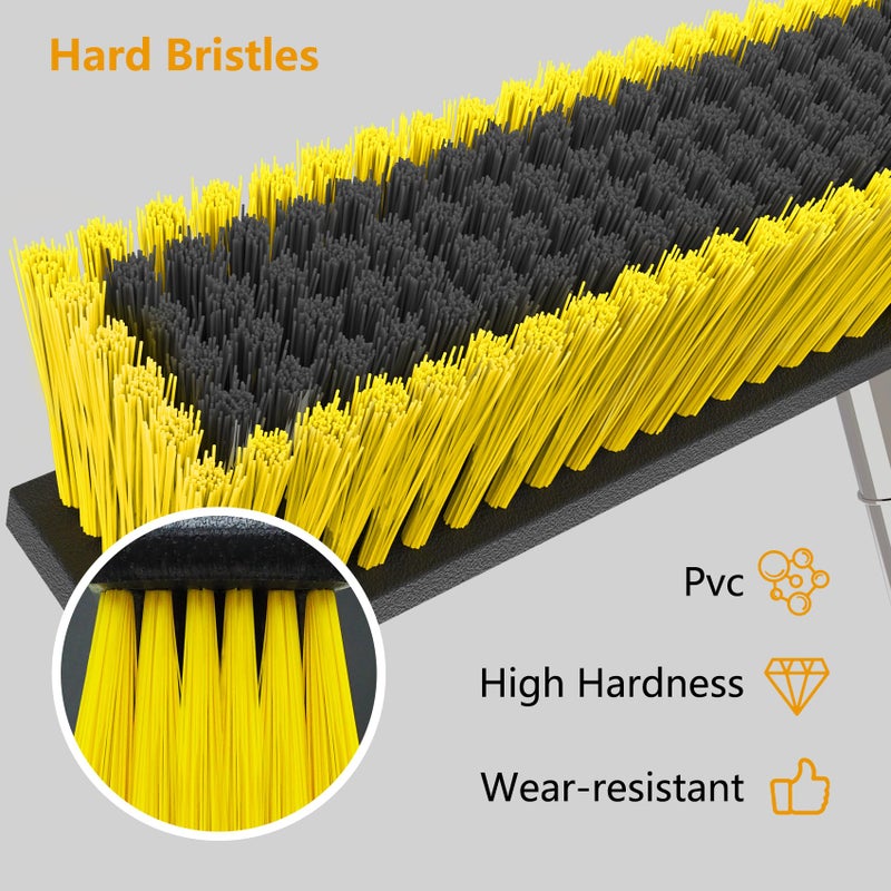 Elapun 18 Inches Push Broom Outdoor with 65" Adjustable Handle, Heavy Duty Outdoor Broom with Stiff Bristles, for Cleaning Yard, Garage, Shop, Driveway, Wood, Stone, Deck, Concrete, and Tile Floor. - Image 4