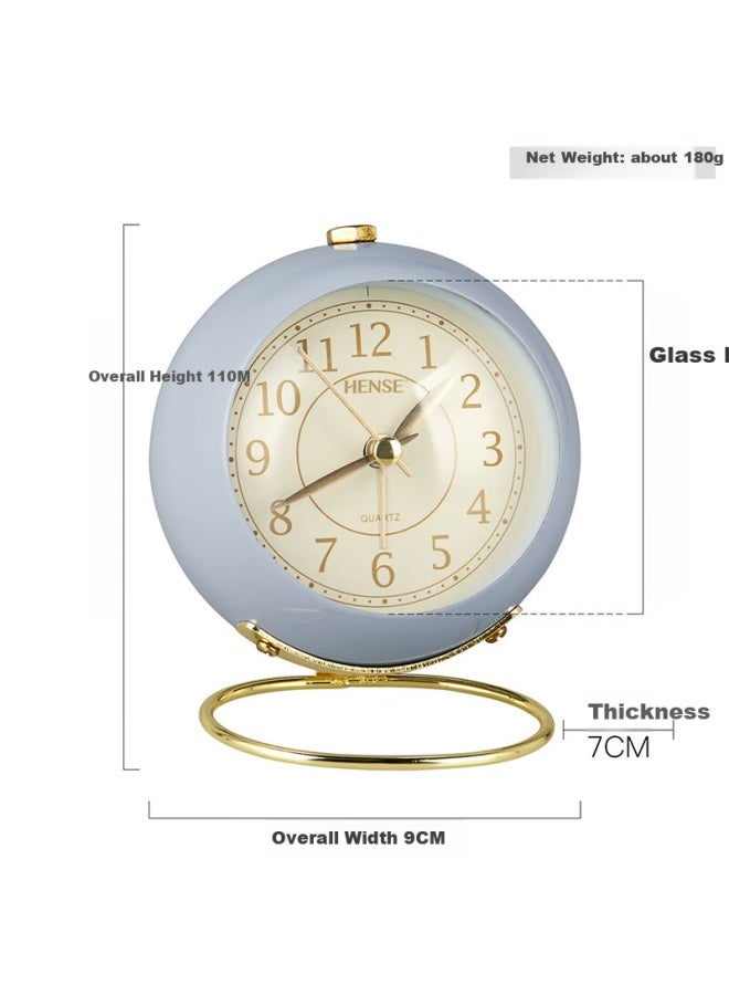 Hense Fashion Creative Mini Alarm Clock For Children, Bedside Lazy Clock For Middle And High School Students, Desktop Clock Ha08 Blue - Image 2