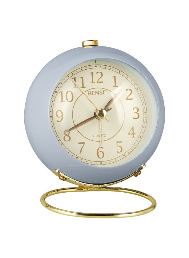 Hense Fashion Creative Mini Alarm Clock For Children, Bedside Lazy Clock For Middle And High School Students, Desktop Clock Ha08 Blue - Image 3