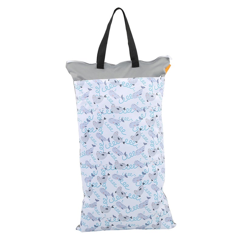 Large Hanging Wet/Dry Cloth Diaper Bag Waterproof Baby Inserts Nappy Laundry Storage Bag EF204 - Image 4
