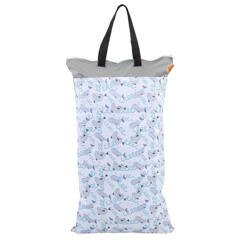 Large Hanging Wet/Dry Cloth Diaper Bag Waterproof Baby Inserts Nappy Laundry Storage Bag EF204 - Image 1