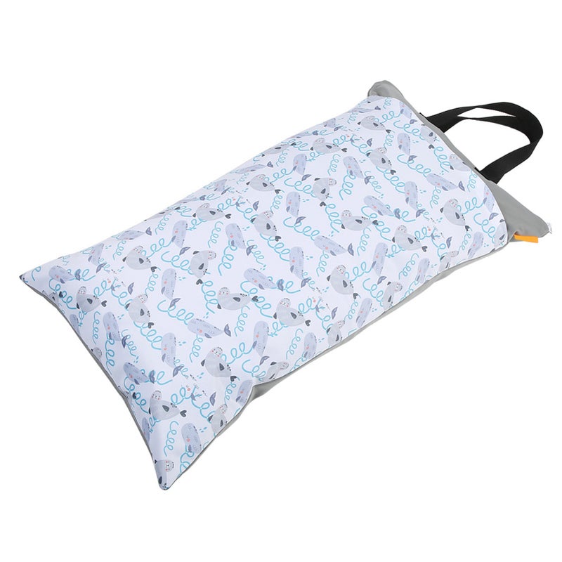 Large Hanging Wet/Dry Cloth Diaper Bag Waterproof Baby Inserts Nappy Laundry Storage Bag EF204 - Image 2