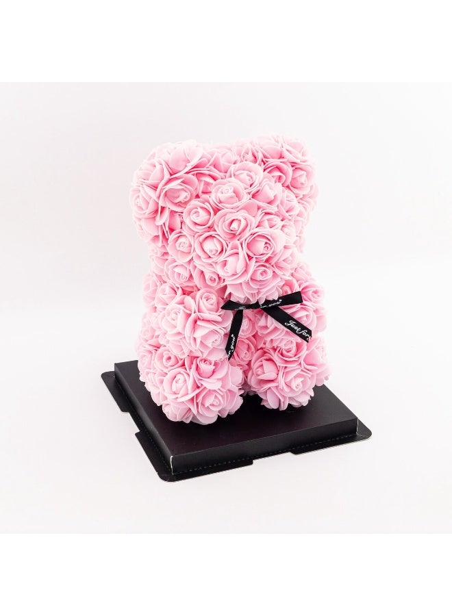 Rose Bear, Floral Teddy Bear, Gifts for Women, Handmade Rose Bear, Gift Box Included; Perfect for Birthdays, Valentine's Day, Mother's Day, Christmas, Thanksgiving, and Anniversaries (Includes Base) - Image 2