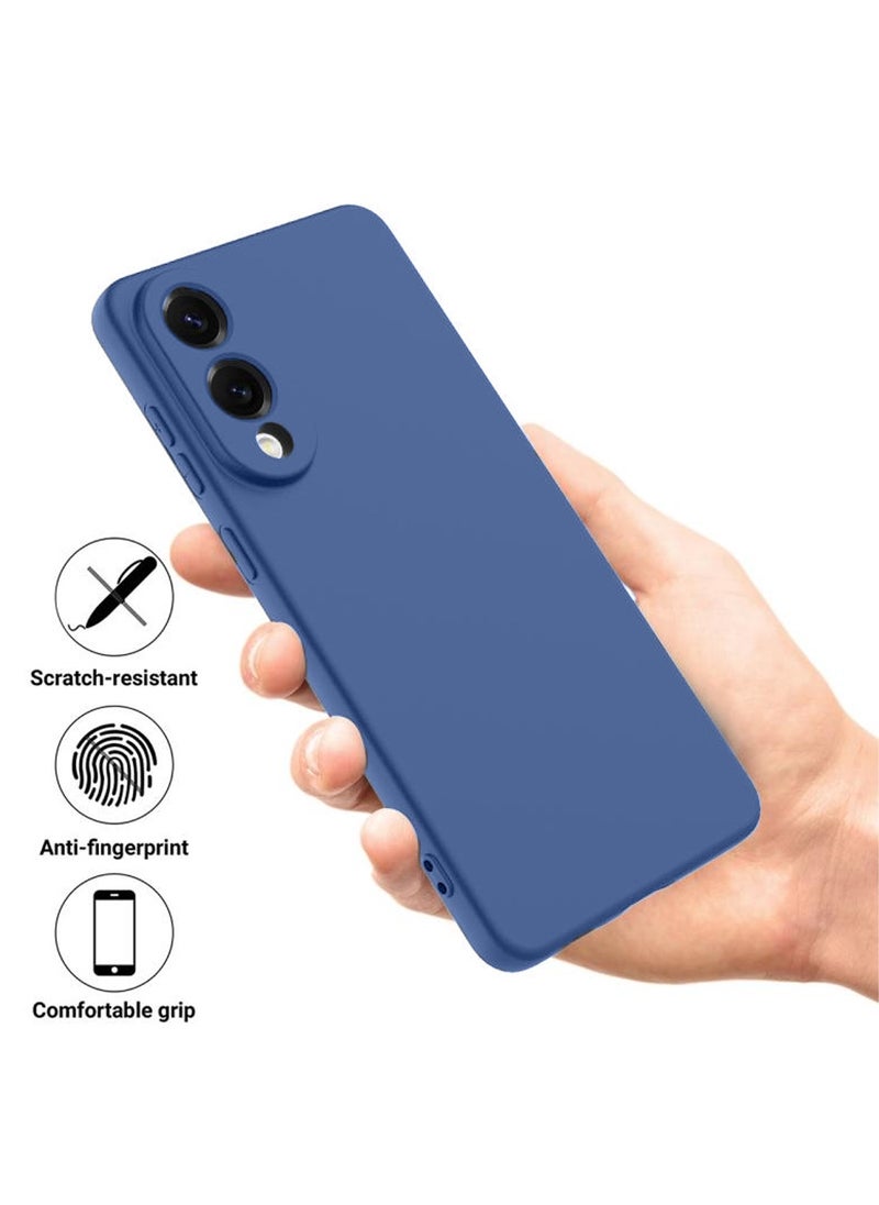 Wtech Samsung Galaxy S25 Edge 5G 2025 Premium Soft Liquid Silicone Case Cover - Navy Blue  - Image 2