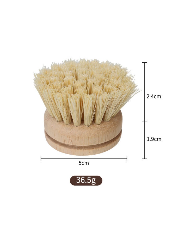 Solid Wood Pot Scrubber Replaceable Hanging Long Handle Pot Brush Horsehair Coconut Coir Sisal Cleaning Brush Manufacturer