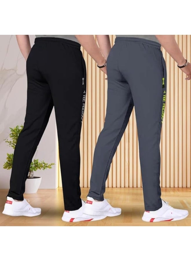 بنطال رياضي للرجال من TEE PROJEKT - تصميم عصري بلون موحد مع جيب، مناسب للأنشطة الرياضية واليوغا (عبوة من قطعتين) - مقاس L - Image 2