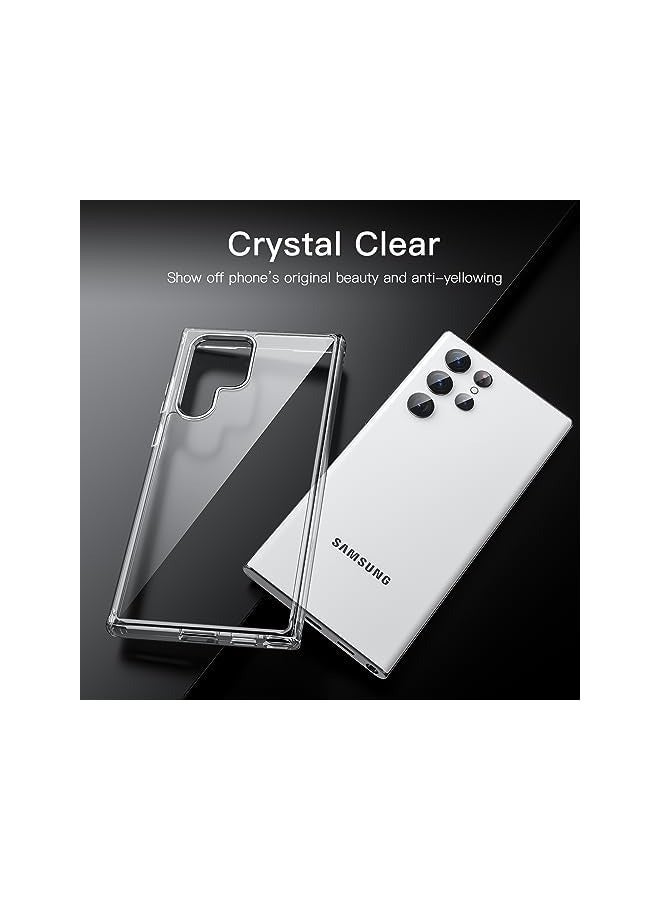 JETech Case for Galaxy S22 Ultra 5G 6.8-Inch, Non-Yellowing Shockproof Bumper Protective Phone Cover, Anti-Scratch Hard PC Back (Clear) - Image 3