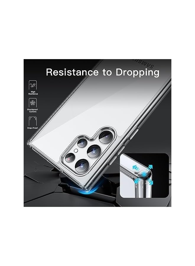 JETech Case for Galaxy S22 Ultra 5G 6.8-Inch, Non-Yellowing Shockproof Bumper Protective Phone Cover, Anti-Scratch Hard PC Back (Clear) - Image 4