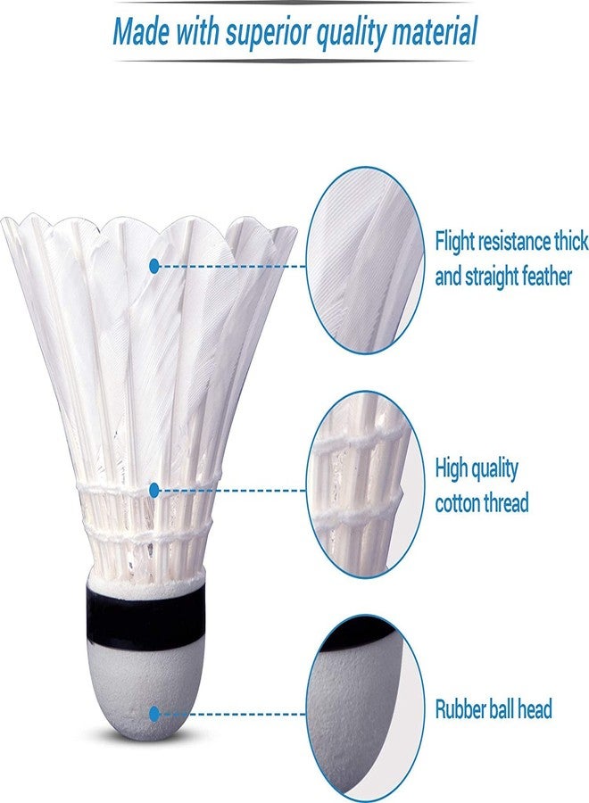 Hookcart™ Feather Shuttle Cock, White, Pack of 3 - Image 3