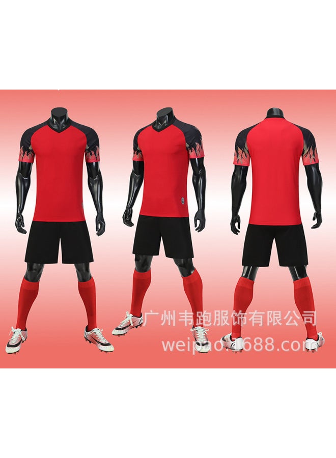Red Short Sleeve Football Jersey - Image 1