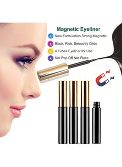 DAODER DAODER Wispy Magnetic Eyelashes Natural Magnetic Lashes Dramatic Magnetic False Eyelashes long with 4 Magnetic Eyeliner Kit 10 Various Magnetic Fake Eyelashes Strip with 6 Magnets Reusable  - Image 3