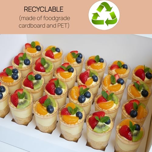JRWTY Dessert Shooter Boxes, 6-Pack, Holds 24 Count 3 oz Dessert Shooters, Food-Grade Carrier Containers - Image 4