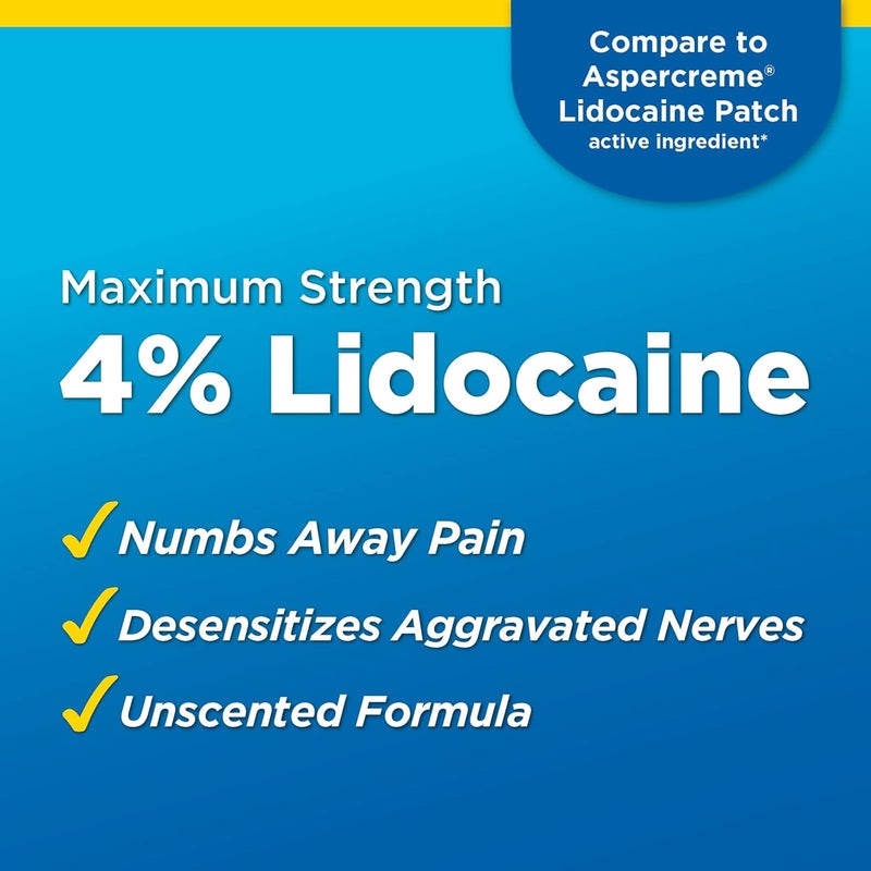 Care Maximum Strength OTC Pain Relief 4 Lidocaine Patch 39 x 55 15Count Box Previously HealthWise - Image 4