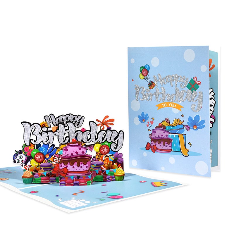 New Creative Birthday Card Happy Birthday Handmade Paper Carving Universal Birthday Card - Image 1