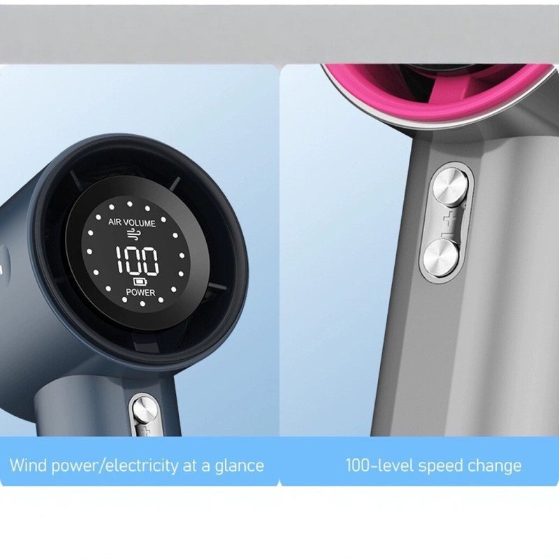 Mini USB charging fan, Type-C fast charging interface, 100-level wind speed adjustment, 4000mAh (up to 6 hours of cooling effect) portable cooling fan suitable for pockets, travel, and offices | Silent, dark blue - Image 3