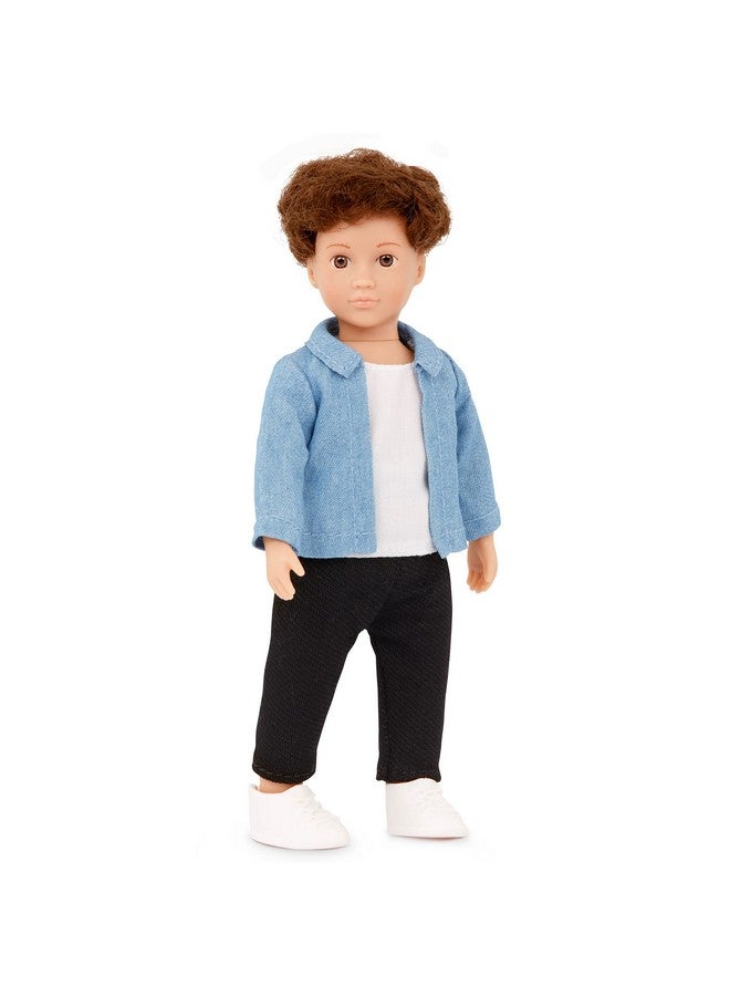 LORI Mini Boy Doll & Toy Living Room Furniture6Inch Boy Doll & Dollhouse Accessoriessofa Armchair Coffee Table Rug Plantsplay Set For Kids3 Years +Miguel'S Lounge Set - Image 4