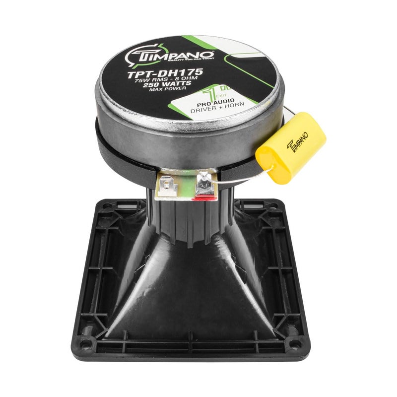 Timpano Horn Driver TPT-DH175 250 Watts 8 Ohm 1" Exit High Frequency Compression Driver with Black Horn (Single) - Image 3