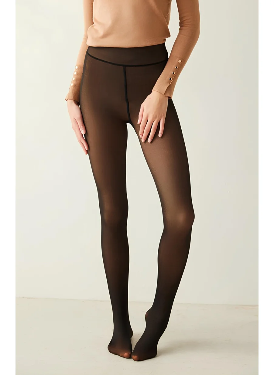 Dode Flora Thin Socks Look Thermal Plush Pantyhose Smr