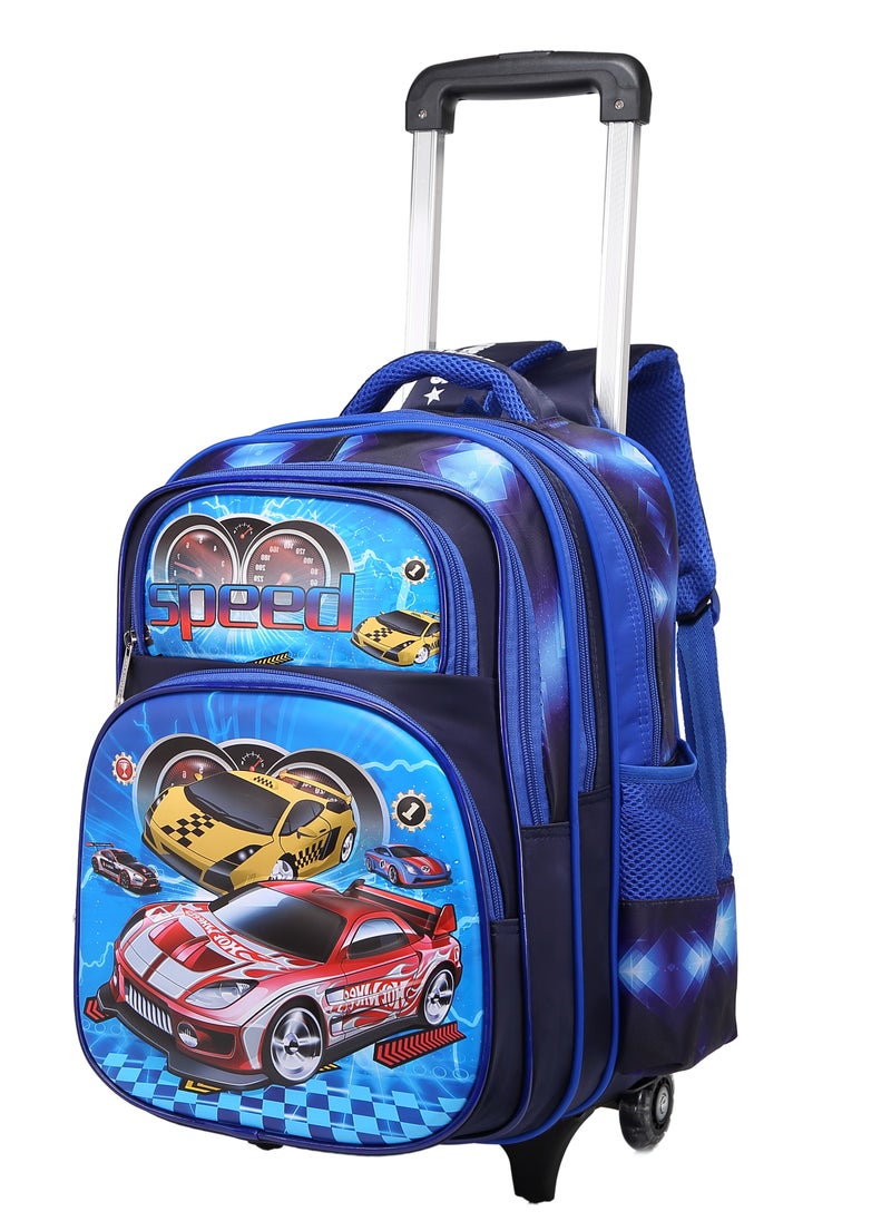Stargold Baby Backpack 3Pcs For Baby Boys 1 lunch 1 Pencil Box And 1 Bag With Adjustable Strap For School 2 Wheels 12 Inch  - Image 2