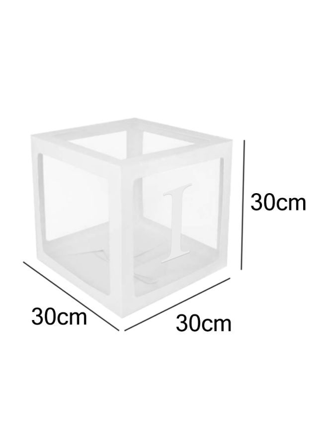 Letter I Transparent Balloon Decoration Box DT1066 30x30x30centimeter - Image 3