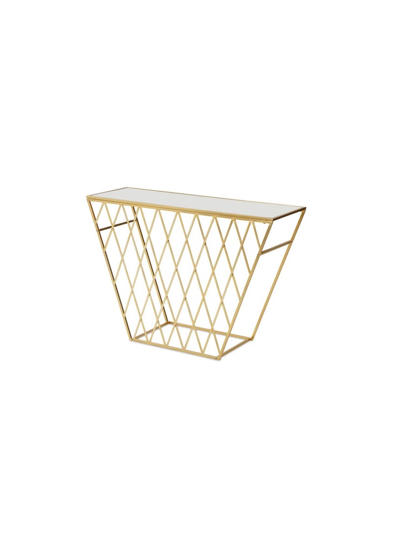Pan Home مرآة طاولة كونسول كستن - ذهبية  - Image 2