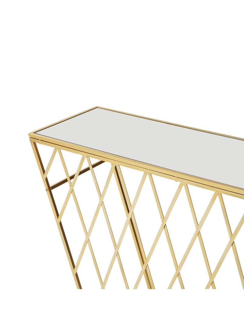 Pan Home مرآة طاولة كونسول كستن - ذهبية  - Image 4