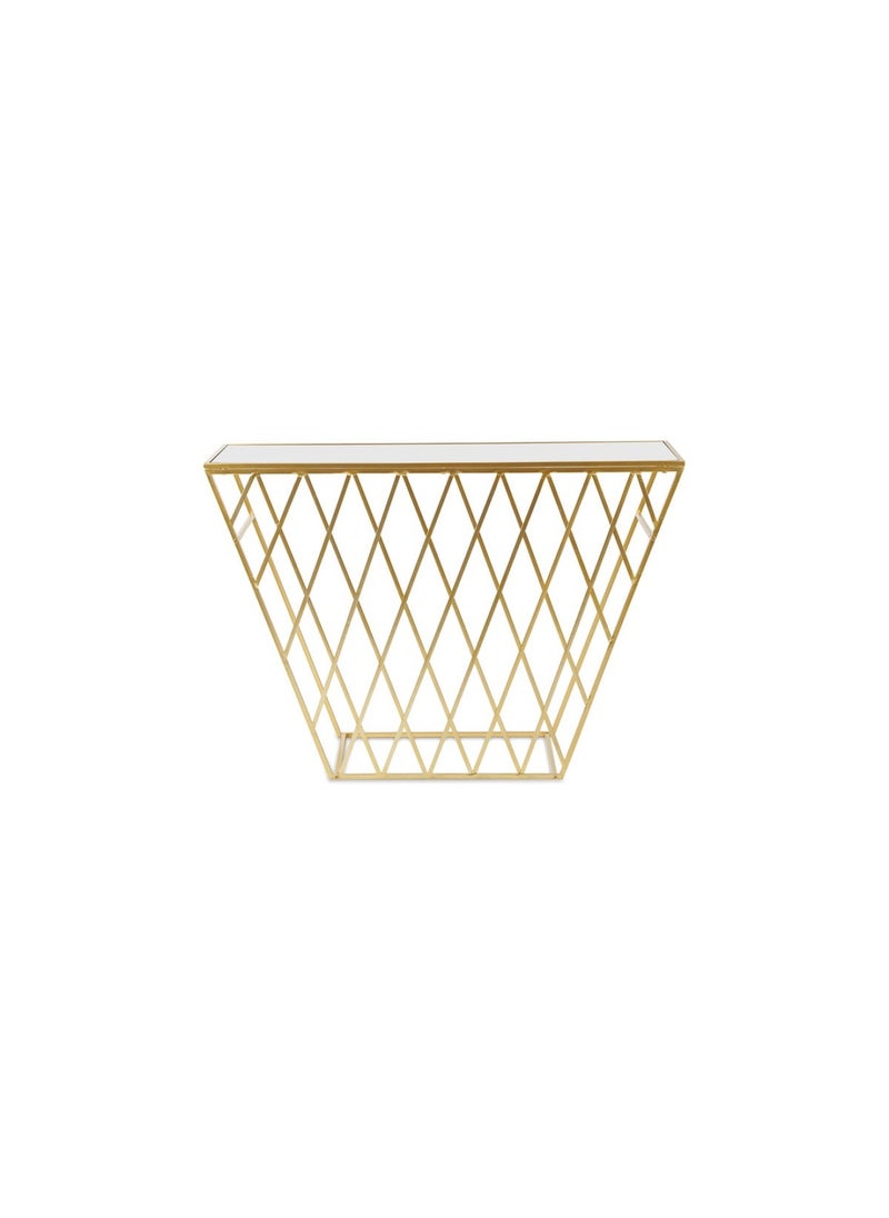 Pan Home مرآة طاولة كونسول كستن - ذهبية  - Image 3