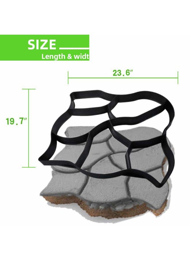 CJGQ Walk Maker Reusable Concrete Path Maker Molds Stepping Stone Paver Lawn Patio Yard Garden DIY Walkway Pavement Paving Moulds (Irregular) (Oversized) - Image 3