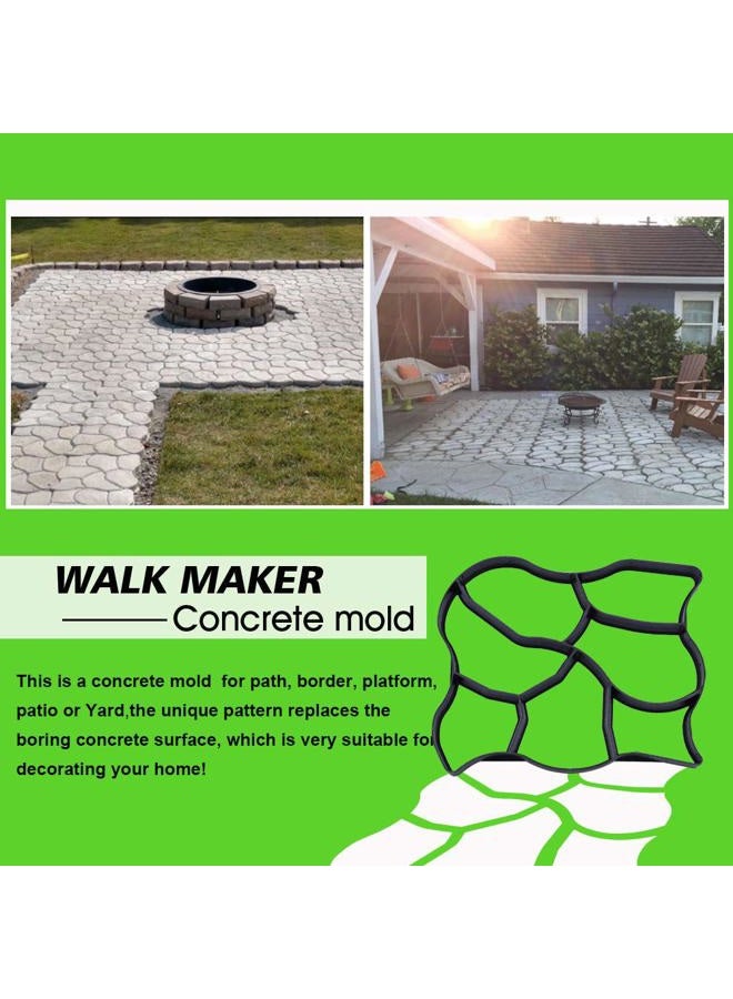 CJGQ Walk Maker Reusable Concrete Path Maker Molds Stepping Stone Paver Lawn Patio Yard Garden DIY Walkway Pavement Paving Moulds (Irregular) (Oversized) - Image 5