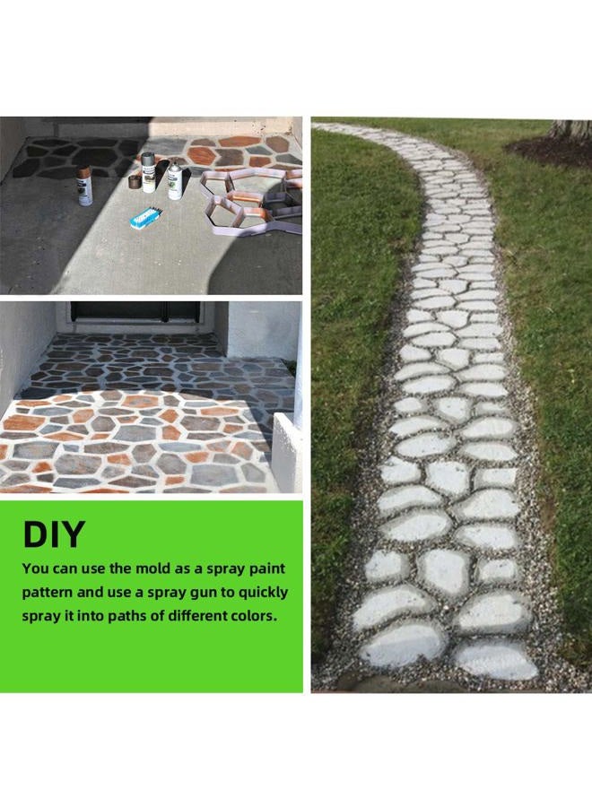 CJGQ Walk Maker Reusable Concrete Path Maker Molds Stepping Stone Paver Lawn Patio Yard Garden DIY Walkway Pavement Paving Moulds (Irregular) (Oversized) - Image 4