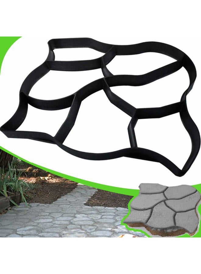 CJGQ Walk Maker Reusable Concrete Path Maker Molds Stepping Stone Paver Lawn Patio Yard Garden DIY Walkway Pavement Paving Moulds (Irregular) (Oversized) - Image 1