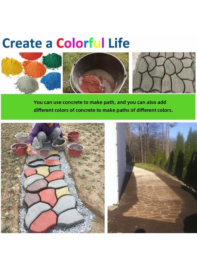 CJGQ Walk Maker Reusable Concrete Path Maker Molds Stepping Stone Paver Lawn Patio Yard Garden DIY Walkway Pavement Paving Moulds (Irregular) (Oversized) - Image 2