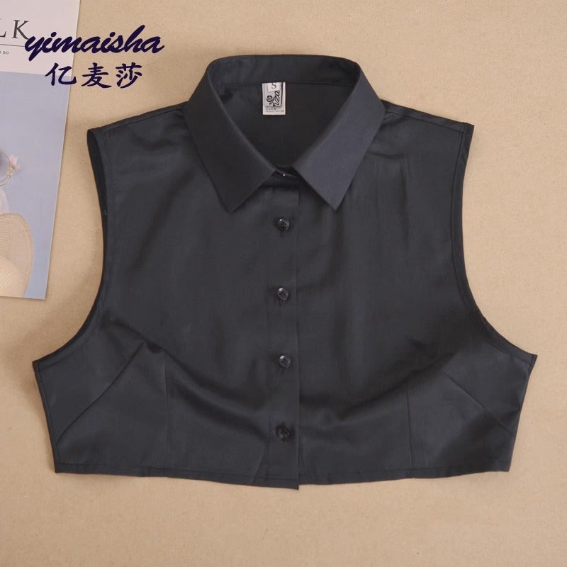 Plaid Fake Collar Pointed Collar Casual Korean Style Collar Unisex Sweater Base Fake Collar - Image 1