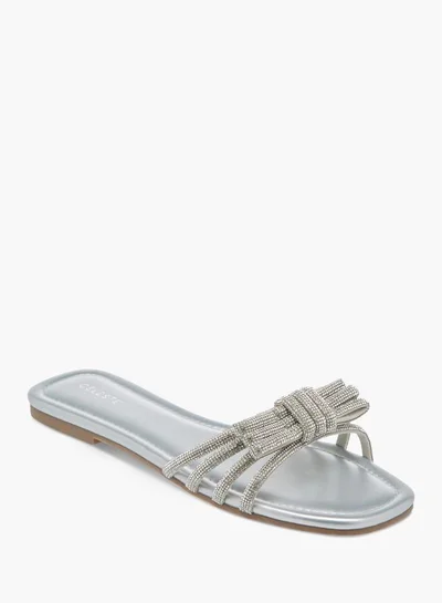 سيليست صنادل نسائية مسطحة مزينة بفيونكة