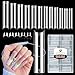 Luckyfairy XXL Nail Tips Square 120 Pcs 12 Sizes - No C Curve Flat Square Pre-buff 2XL Half Cover Tapered Gel Acrylic Nail Tips False Nails Gelly Tips for DIY Nail Art Salon - Image 2