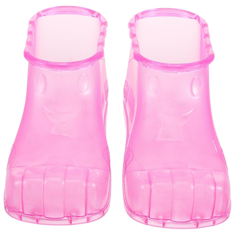 minkissy minkissy 1 Pair Foot Bath Shoes  Foot Bath Boots Portable Foot Soak Tub Foot Spa Shoes Foot Tub Bucket Small Size Women 11 Men 95 Pink 