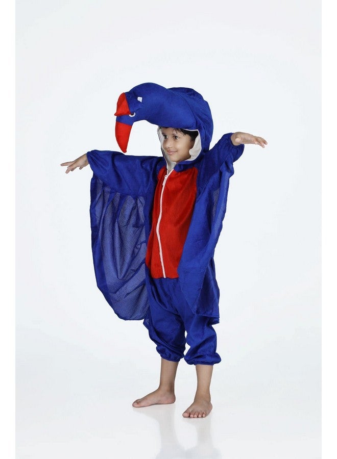 BookMyCostume BookMyCostume Peacock Blue Jumpsuit Indian National Bird Kids Fancy Dress Costume 7-8 years - Image 4