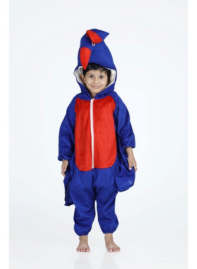 BookMyCostume BookMyCostume Peacock Blue Jumpsuit Indian National Bird Kids Fancy Dress Costume 7-8 years - Image 1