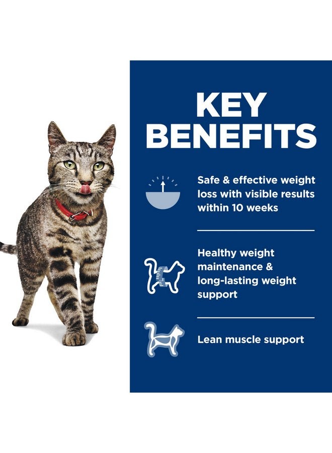 Hill's Science Diet Perfect Weight, Adult 1-6, Weight Management Support, Dry Cat Food, Chicken Recipe, 3 lb Bag
